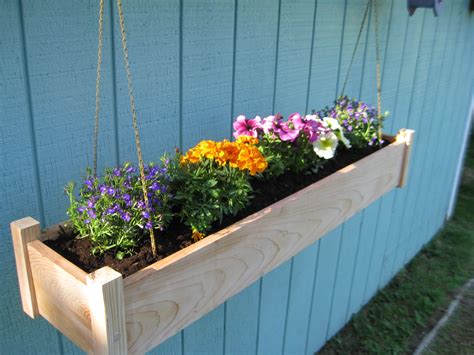 hanging metal flower box|outdoor hanging planter boxes.